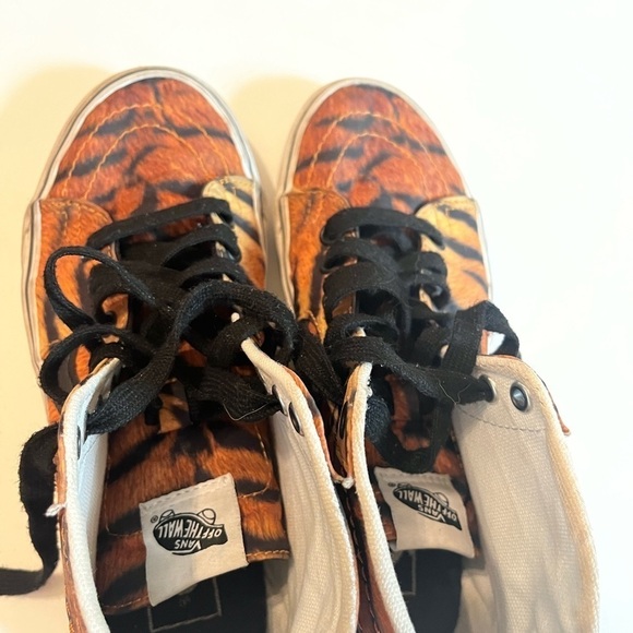 Vans SK8-Hi Tapered Sneakers in Tiger Women Sz 8 Brown Blk Logo - Picture 6 of 9